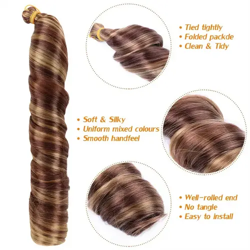 French Curly Braiding Hair Pre Stretched Bouncy Braiding Hair
