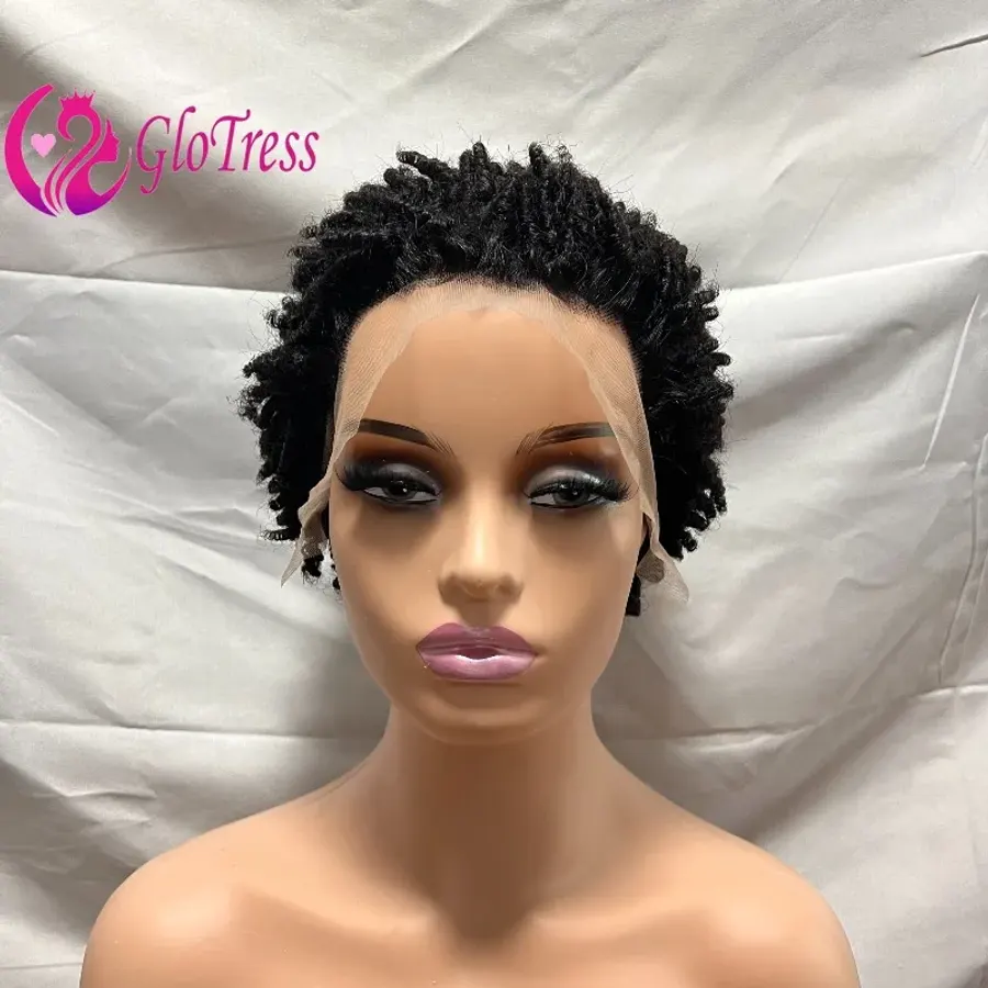 6 Inch Butterfly Locs Human Hair 13x4 Lace Frontal Wigs