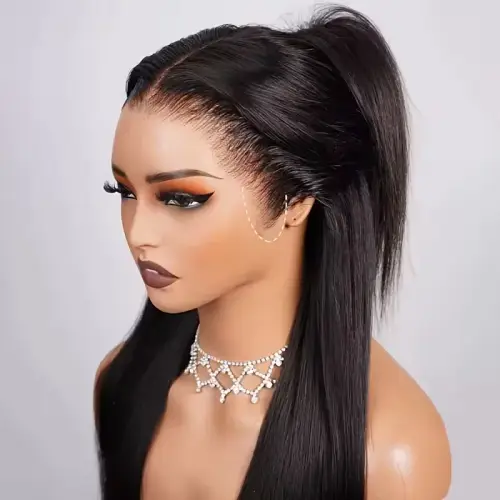 Straight Human Hair Wig 360 Full Lace Wigs Indian Virgin Hair