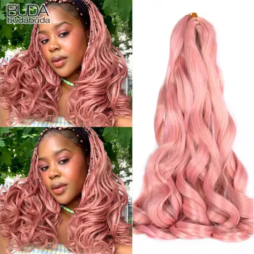 French Curl Braiding Hair Extensions 16/24" Synthetic Pre