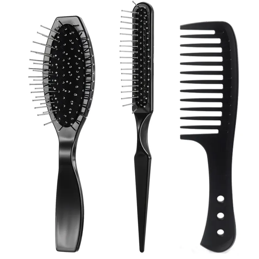 Wig Brush Set, Loop Wig Brush Hair Extension Wide-Tooth and