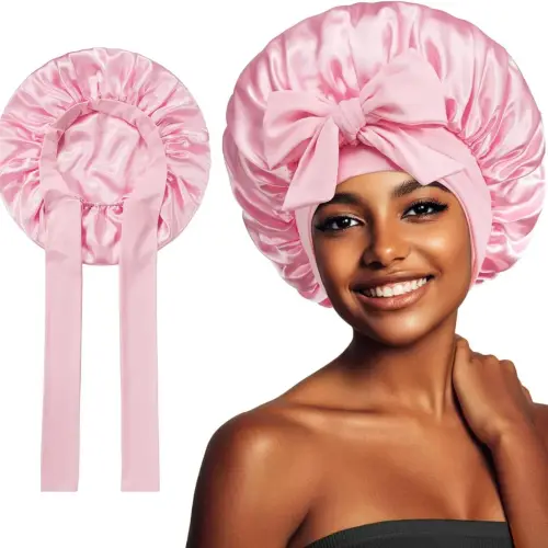 Sleeping Hat Women Satin Solid Night Sleep Cap Hair Care