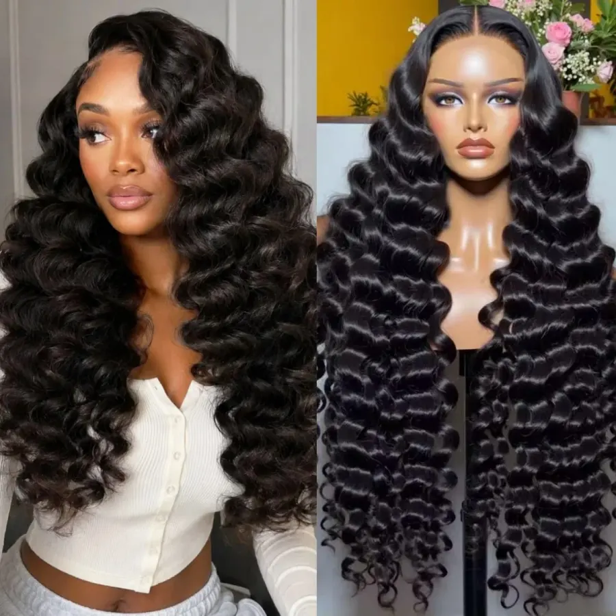Loose Wave Hair Wigs 13x4 Hd Lace Frontal Wig 180% Density