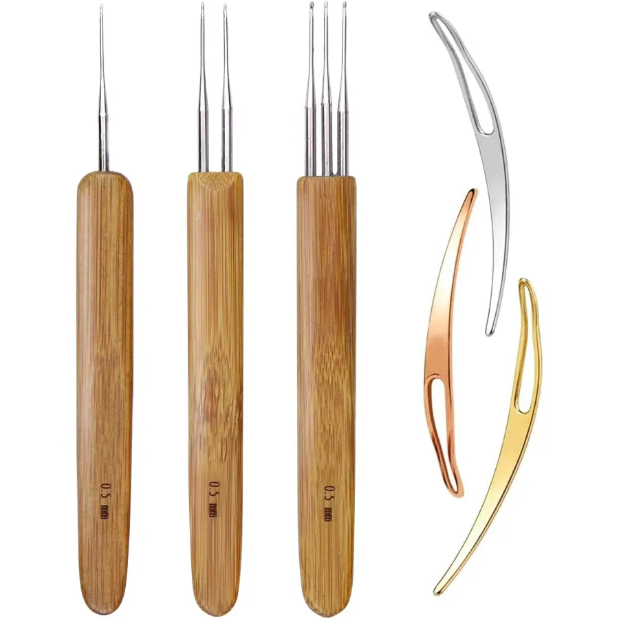 1 Set 0.5mm/0.75mm Dreadlock Crochet Hook Tool