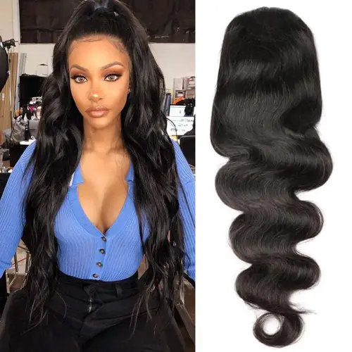 Ponytail Human Hair Body Wave Drawstring Human Hair Ponytails