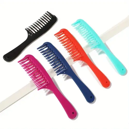 Double Row Wide Tooth Detangler Hair Comb Shampoo Comb with