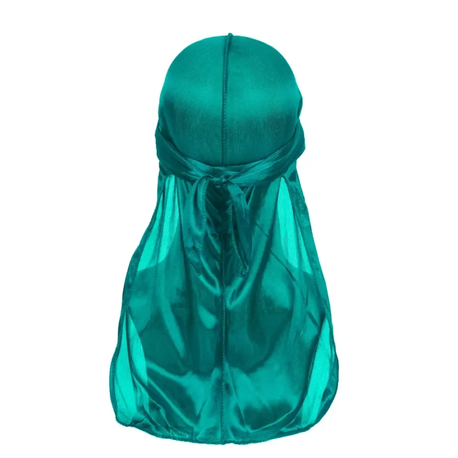 Silky Durag for Men Silk Doo Rag Long Tail Waves Cap Bandana