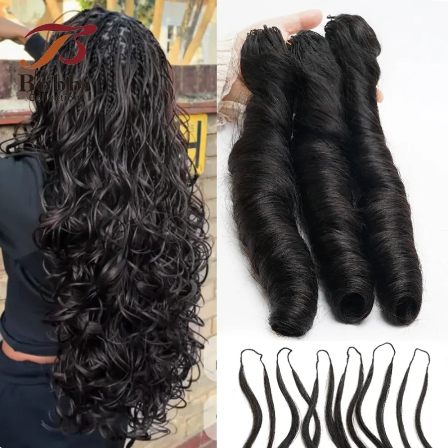 French Curl Crochet Feather 100% Human Hair For Braiding