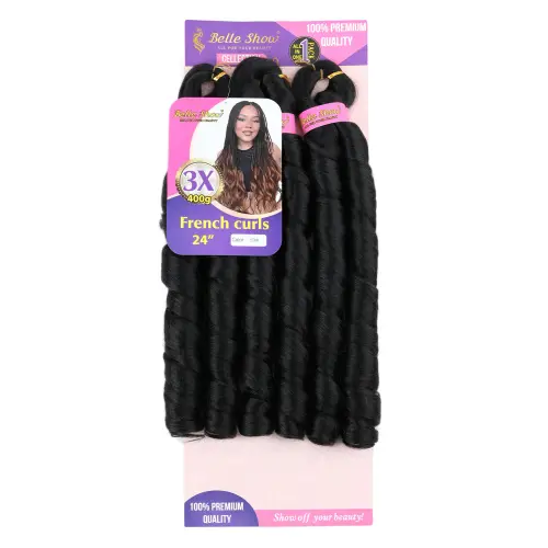 French Curls Braiding Hair 24Inch Synthetic Spiral Curls