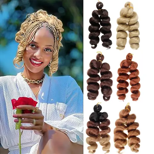 French Curly Crochet Hair Short 12inch Synthetic Braiding