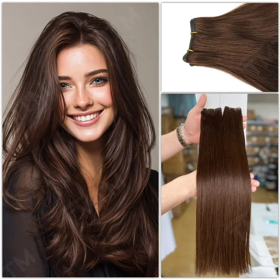 Top Quality Genius Weft Human Hair Extensions 50/100g