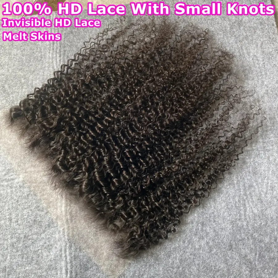 Curly Real Invisible HD Lace 13x6 9x6 Melt Skins Pre Plucked