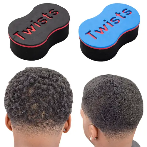Double Sided Hair Twist Sponge, Magic Curl Brush for Afro