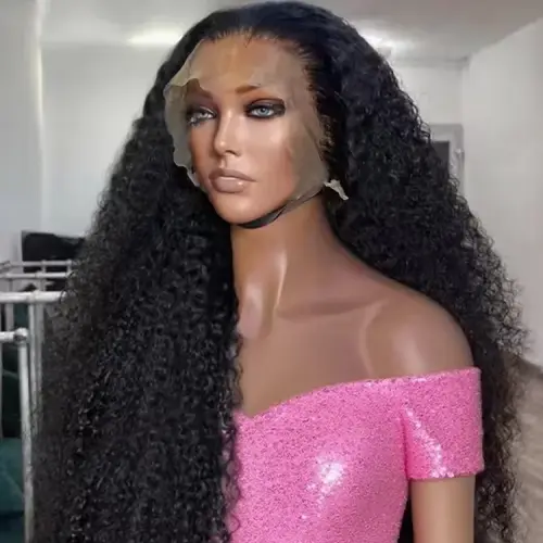High Density Kinky Curly Lace Front Wig Human Hair 13x4 13x6