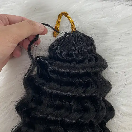 Deep Wave Curly Crochet Human Hair Raw Virgin Hair Weave