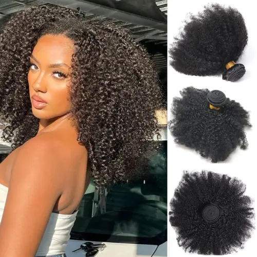Afro Kinky Curly Hair 1/ 3 / 4 Bundles Deal Raw Virgin Indian