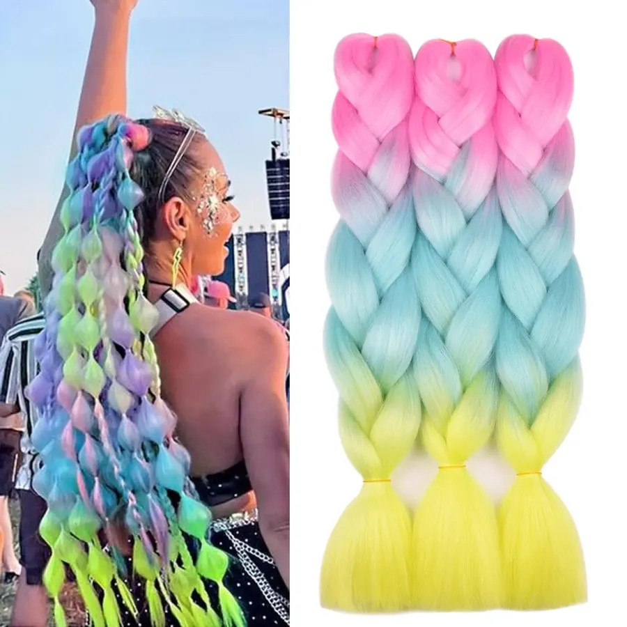 Jumbo Braiding Hair Ombre 3 Colors Mix Braiding Hair