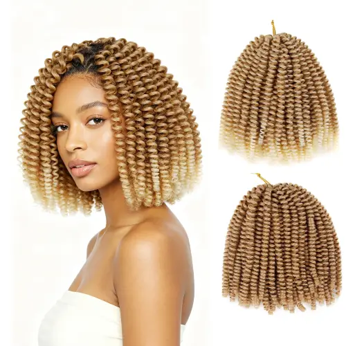 Short Spring Twist Crochet Hair Synthetic Bounce Curly