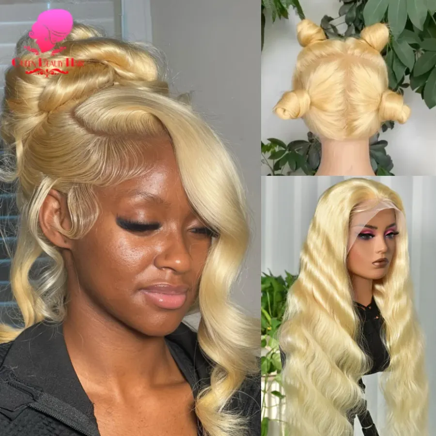 Honey Blonde 100% Human Hair Wigs 613 Full Lace Wig Body Wave