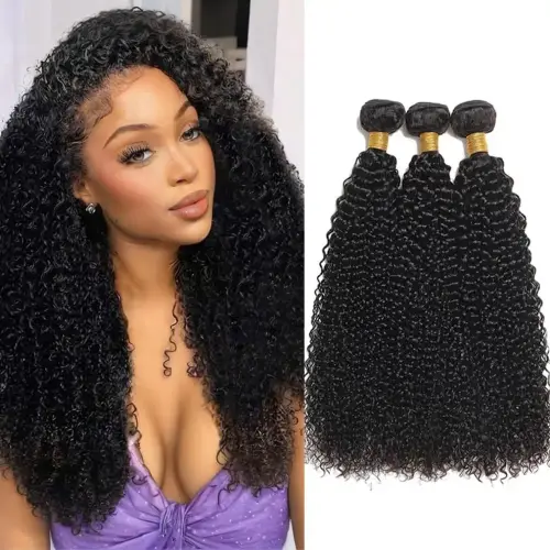 Kinky Curly Human Hair Bundles Unprocessed Brazilian Curly