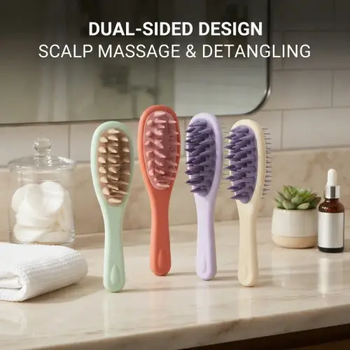 Scalp Massage Shampoo Brush Soft Bristle Hair Washing Comb