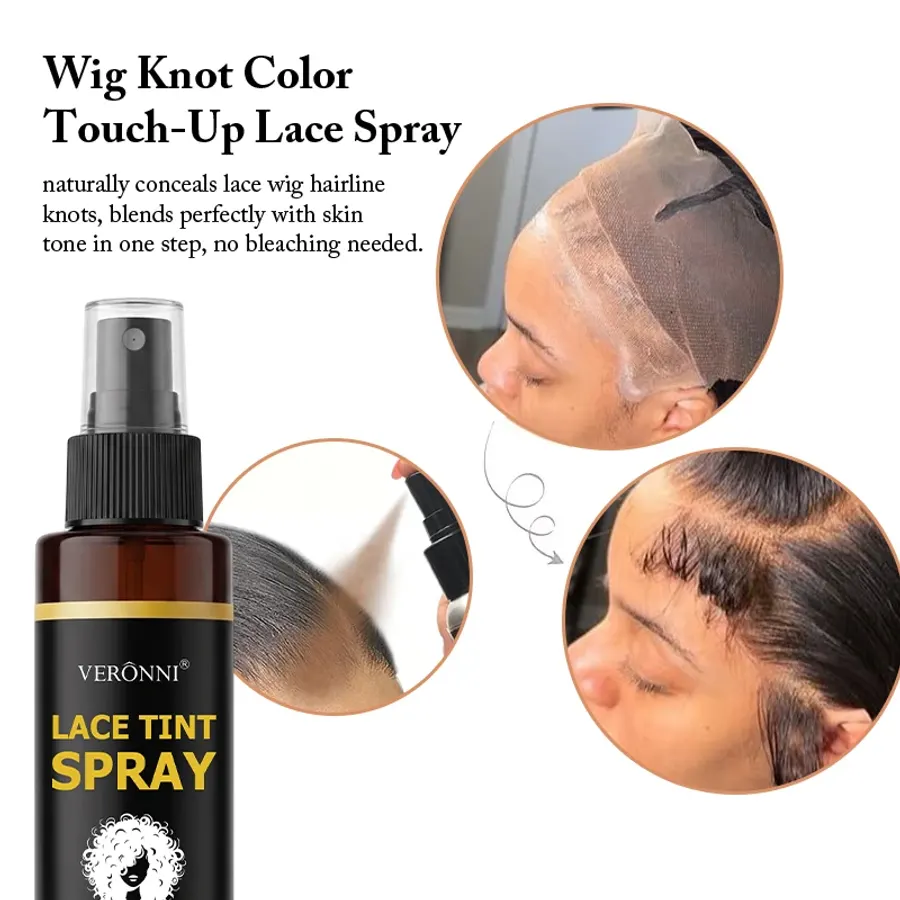 Lace Tint Spray 100ml Sweatproof Tone Match Lace Wigs Fast