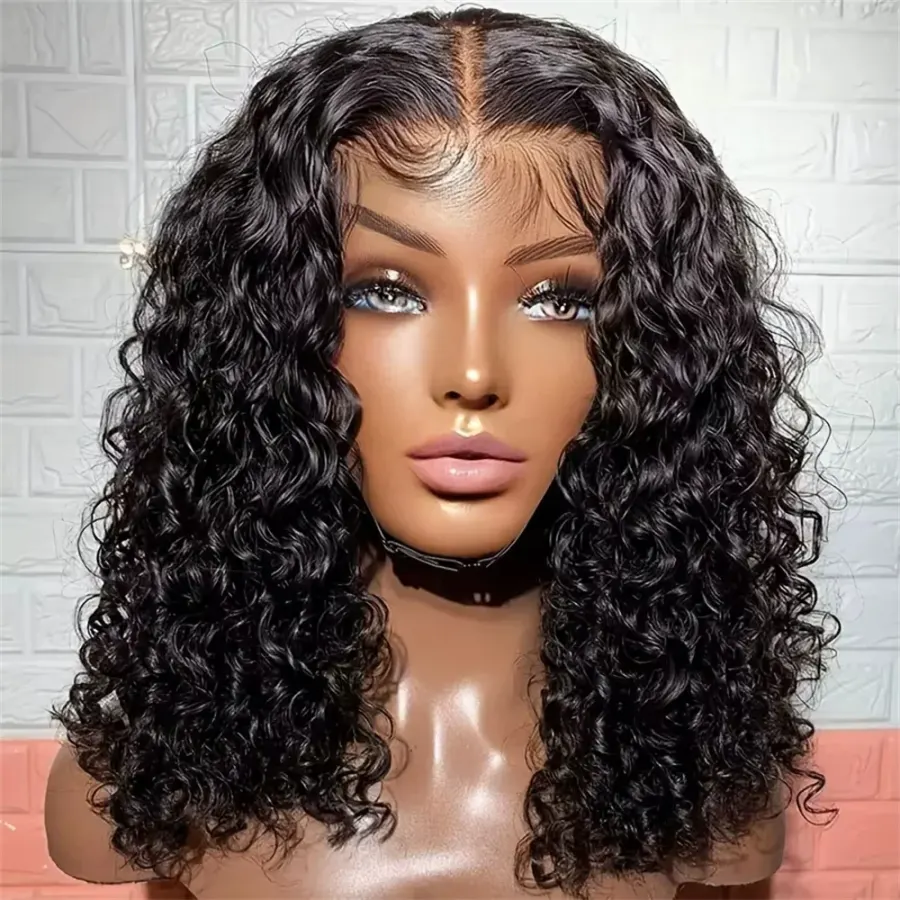 Curly Bob Wig Human Hair 13x4 Lace Frontal Wig Human Hair