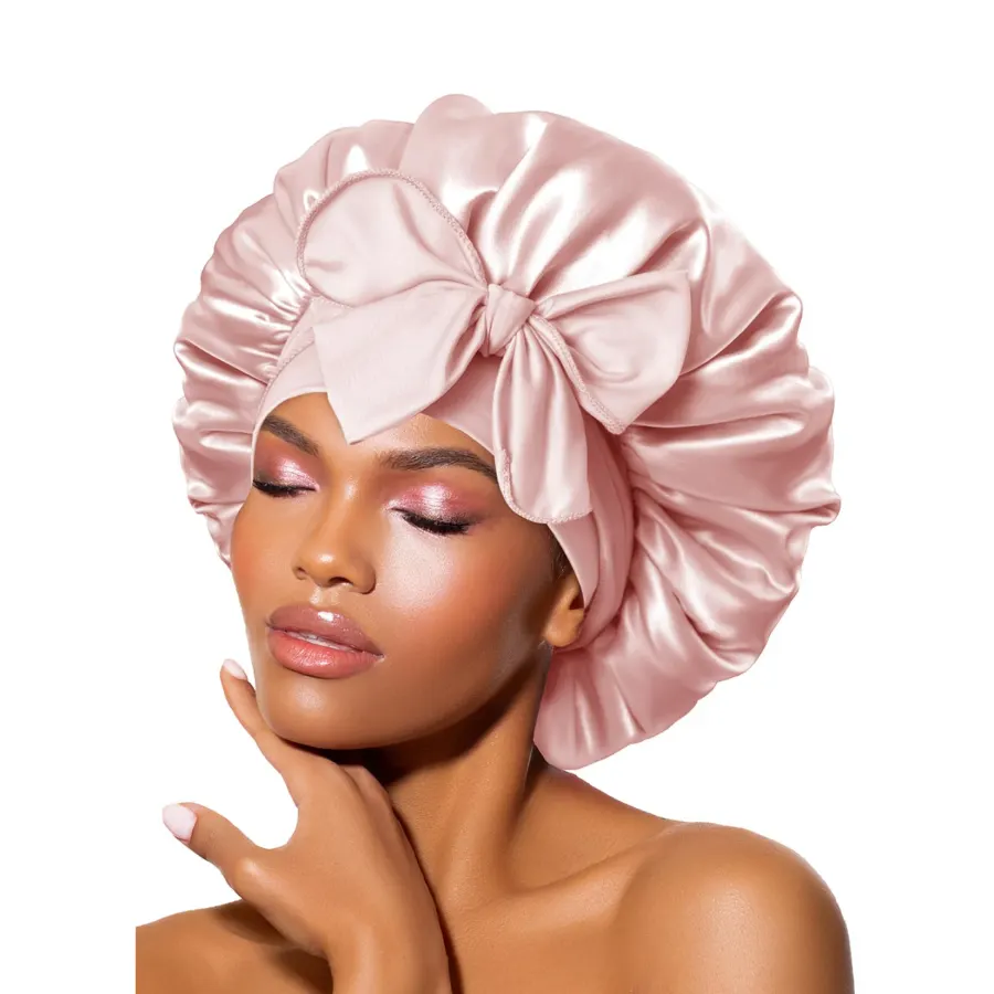 Silk Bonnet for Sleeping, Double Layer Silk Sleep Cap for Men