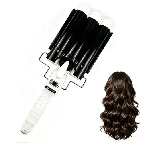 Ceramic Triple Barrel Hair Curling Iron Professional Hair