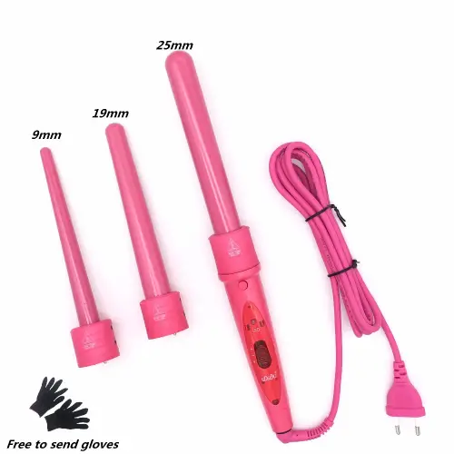 New 3 Part Hair Curling Iron Machine 3P Ceramic Hair Curler