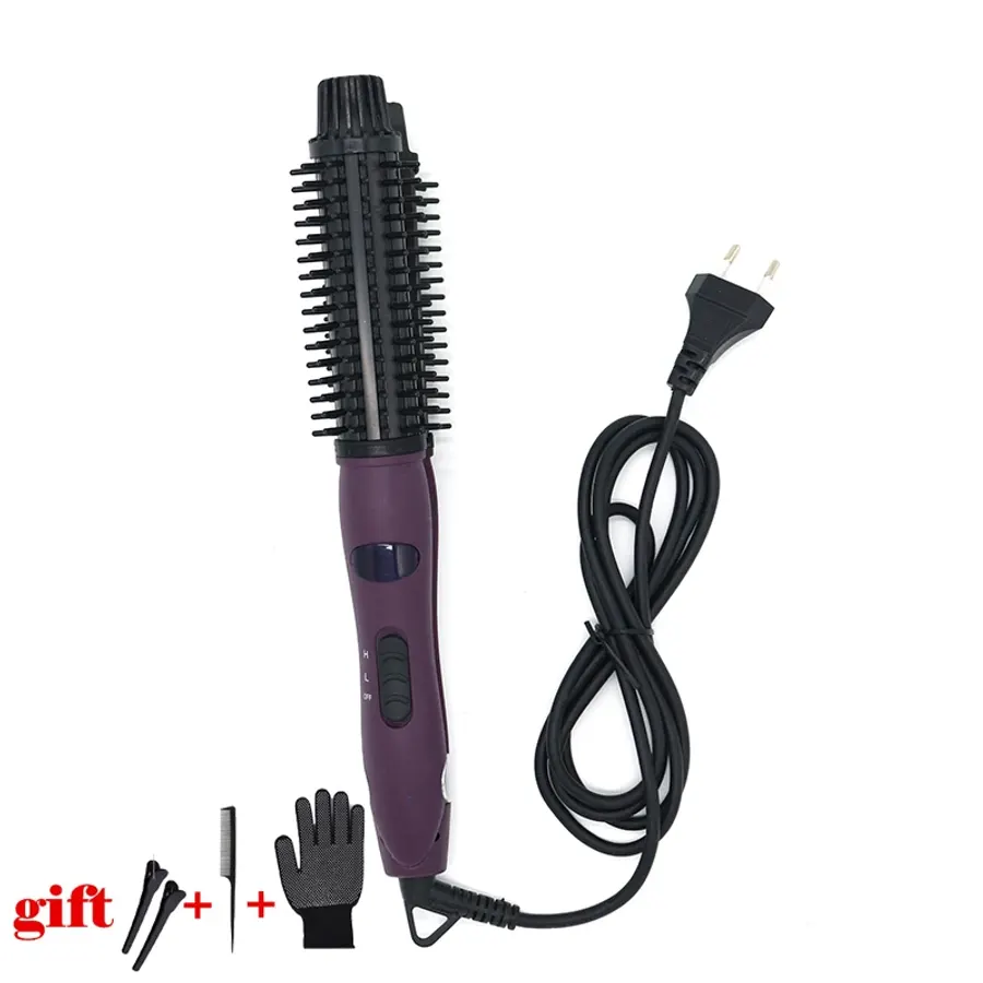 4 in 1 Ceramic Styler Hair Curler Brush Straight and Curl