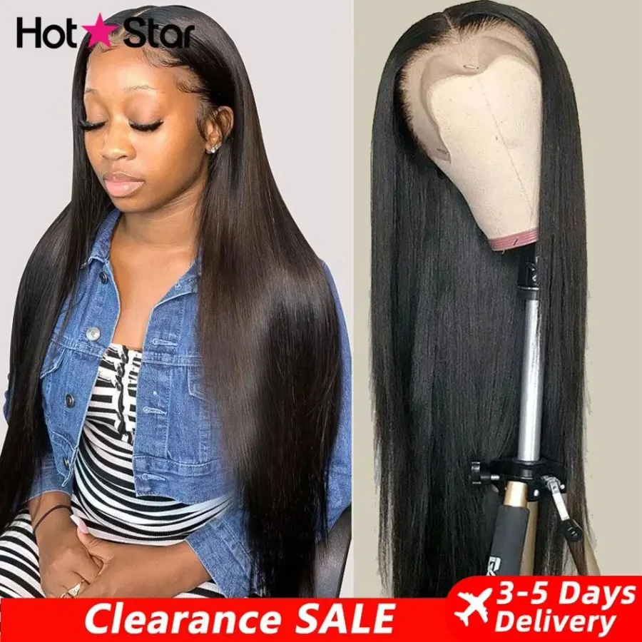 HD Lace Front Human Hair Wigs Straight 13x4 13x6 Transparent