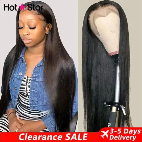 HD Lace Front Human Hair Wigs Straight 13x4 13x6 Transparent