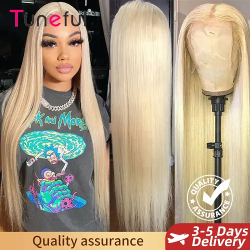 13x6 HD Transparent 613 Blonde Lace Frontal Human Hair Wigs