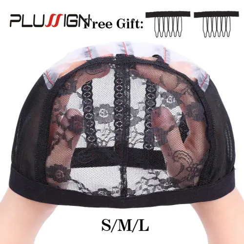 Wig Net Cap Weaving Caps 1pcs Ventilated Wig Cap With 2pcs